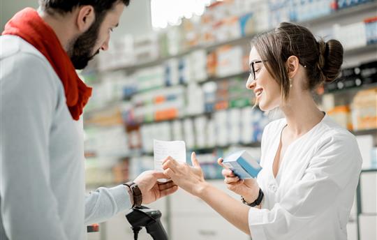 Buying medications in the pharmacy
