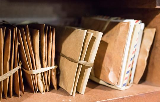 packaged mail en route