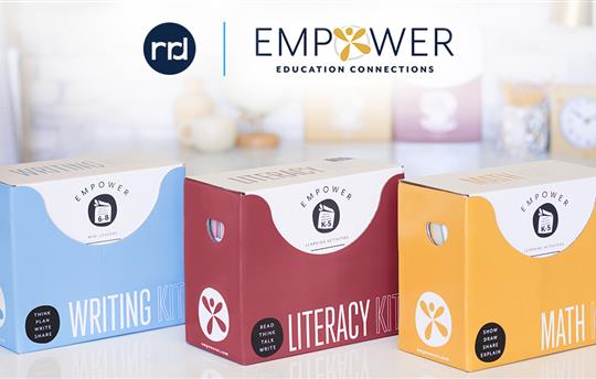 Empower educational consulting kits plus RRD logos and Empower logos