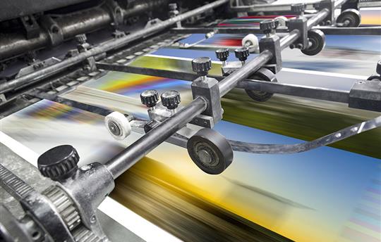 Polygraphic process in a modern printing house