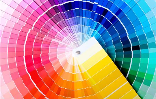 color wheel displayed to show all colors